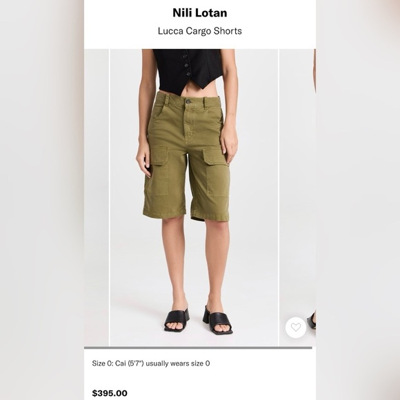 Nili Lotan Lucca Cargo Shorts Sold Out $395 Size 2 - Picture 2 of 6